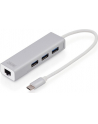 digitus HUB 3-portowy USB Typ C 30 HighSpeed z LANGigabit LAN adapter, aluminium - nr 14