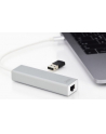 digitus HUB 3-portowy USB Typ C 30 HighSpeed z LANGigabit LAN adapter, aluminium - nr 15