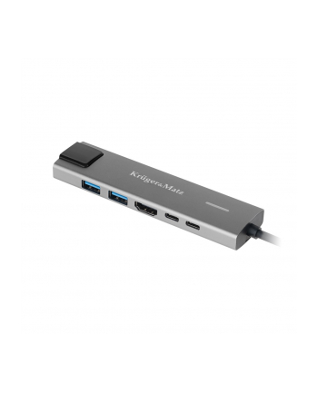 kruger 'amp; matz Adapter (HUB) USB typu C na HDMI/2x USB30/2x USB typu C/RJ45