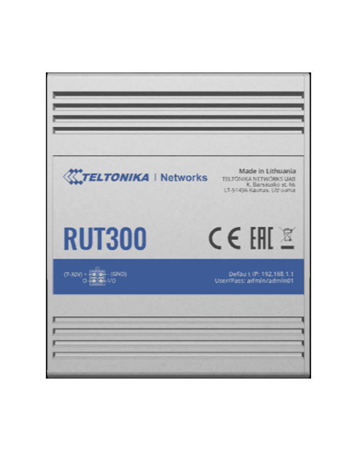 Teltonika RUT300 Router kablowy 5x LAN/WAN Fast Ethernet główny