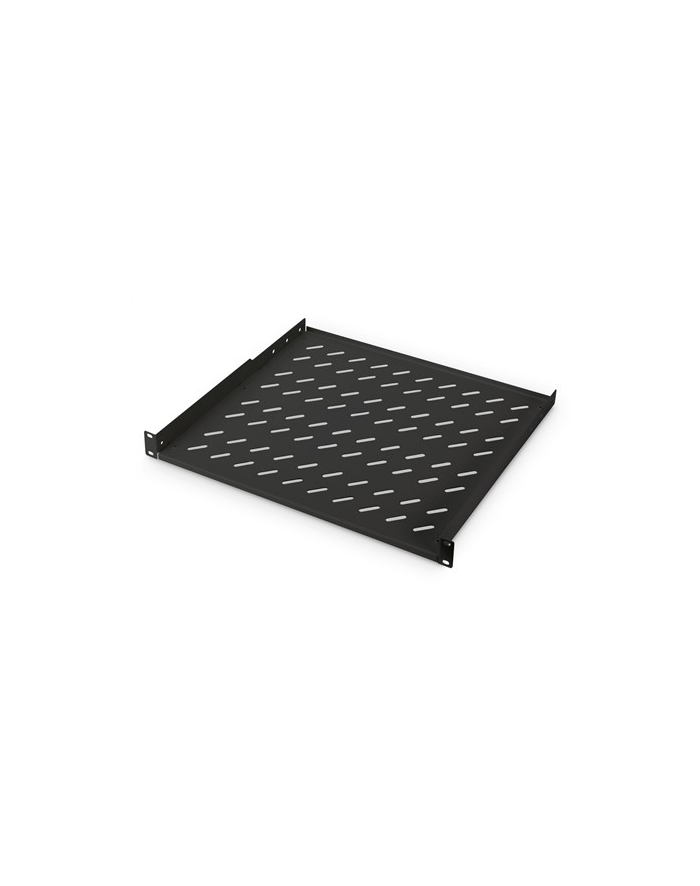 DIGITUS 1U rack mount fixed shelf vented, color Kolor: CZARNY RAL 9005, 400x44 mm up to 15 kg główny