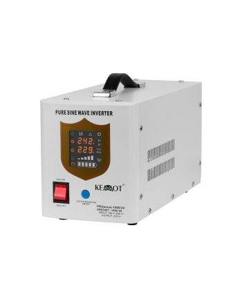 Zasilacz awaryjny KEMOT PROsinus-1500/24  przetwornica z czystym przebiegiem sinusoidalnym i funkcją ładowania  24V 230V 1500VA/1050W