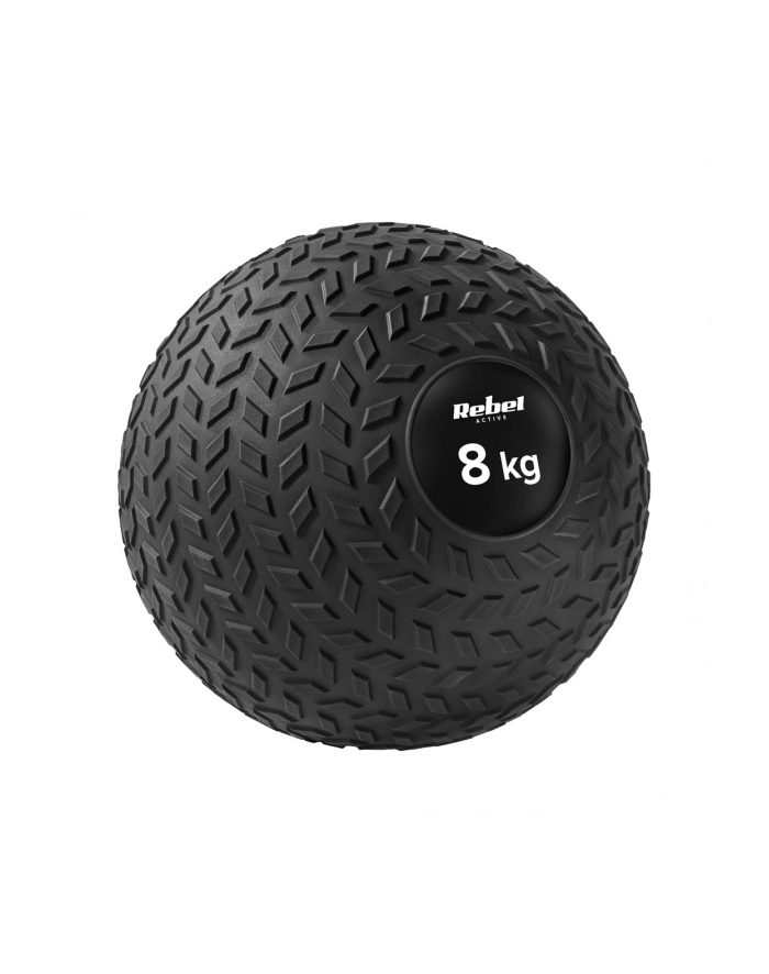Mała piłka lekarska do ćwiczeń rehabilitacyjna Slam Ball 23cm 8kg, REBEL ACTIVE główny