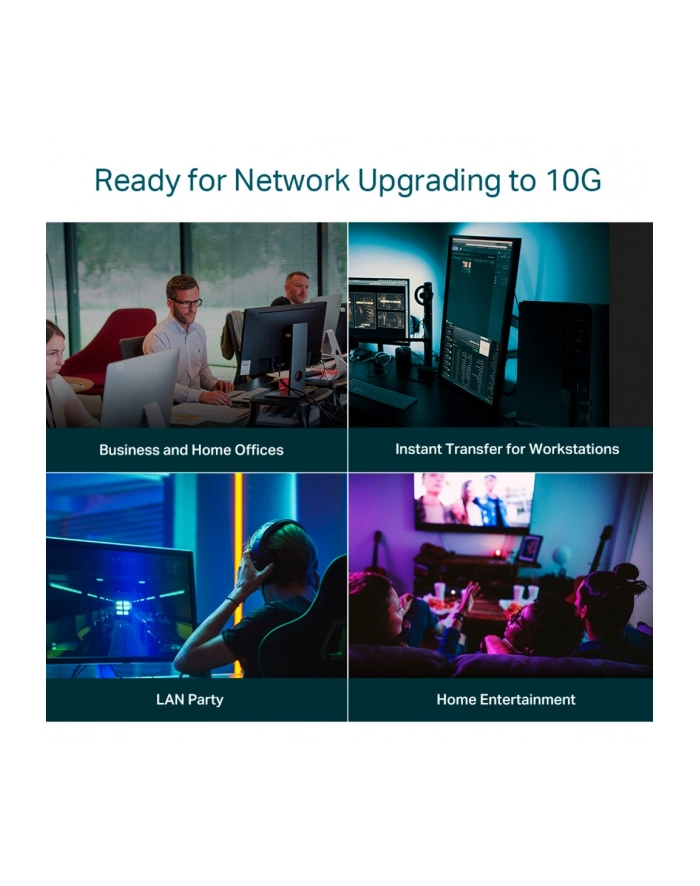 tp-link 8-PORT 10G MULTI-GIGABIT SWITCH/8 10G RJ45 PORTS główny