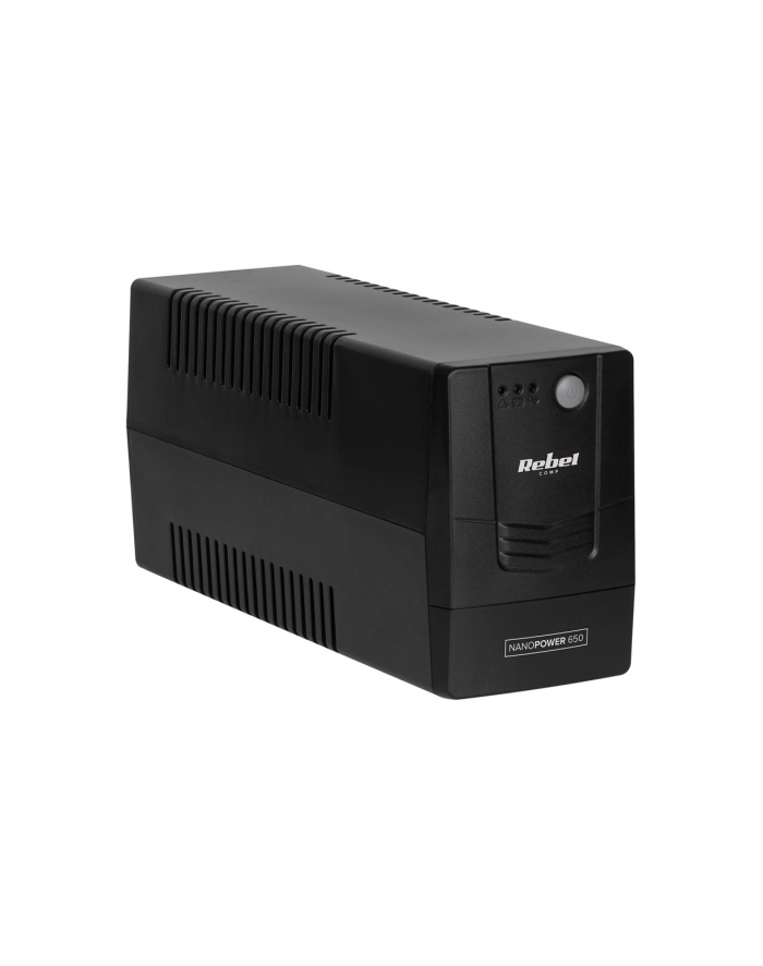Zasilacz awaryjny komputerowy UPS REBEL model Nanopower 650 ( offline, 650VA / 360W , 230 V , 50Hz ) główny