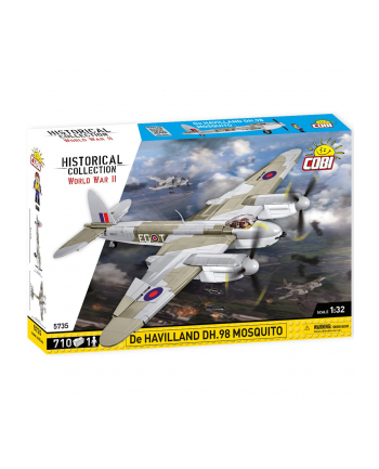 COBI 5735 Historical Collection WWII Samolot D-E HAVILLAND DH98 MOSQUITO 710 klocków