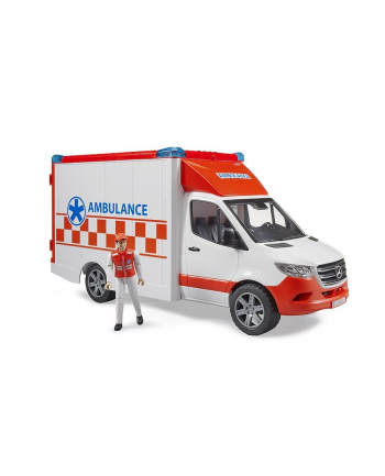 Mercedes Sprinter Ambulans z figurką ratownika edycznego i modułem światło + dźwięk 02676 BRUD-ER nr 1