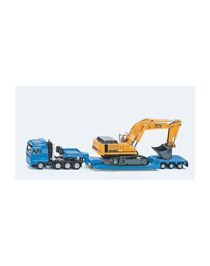 SIKU 1847 Ciężarówka + koparka na lawecie główny