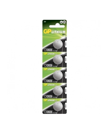 GP bat guzikowe LITOWE litowa, 30V blister 5 szt (CR2025-U5)