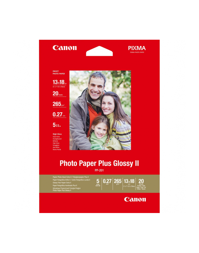 canon PP-201 PHOTO PAPER PLUS II/GLOSSY 13X18 20SHTS główny
