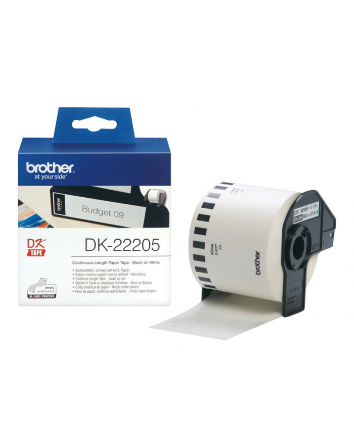 bczerwonyher DK CONTINUOUS LABELS WHITE/F/ QL-500/550 PAPER 3048M 62MM główny