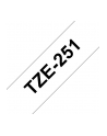 bczerwonyher TZE-251 LAMINATED TAPE 24MM 8M/BLACK ON WHITE - nr 4