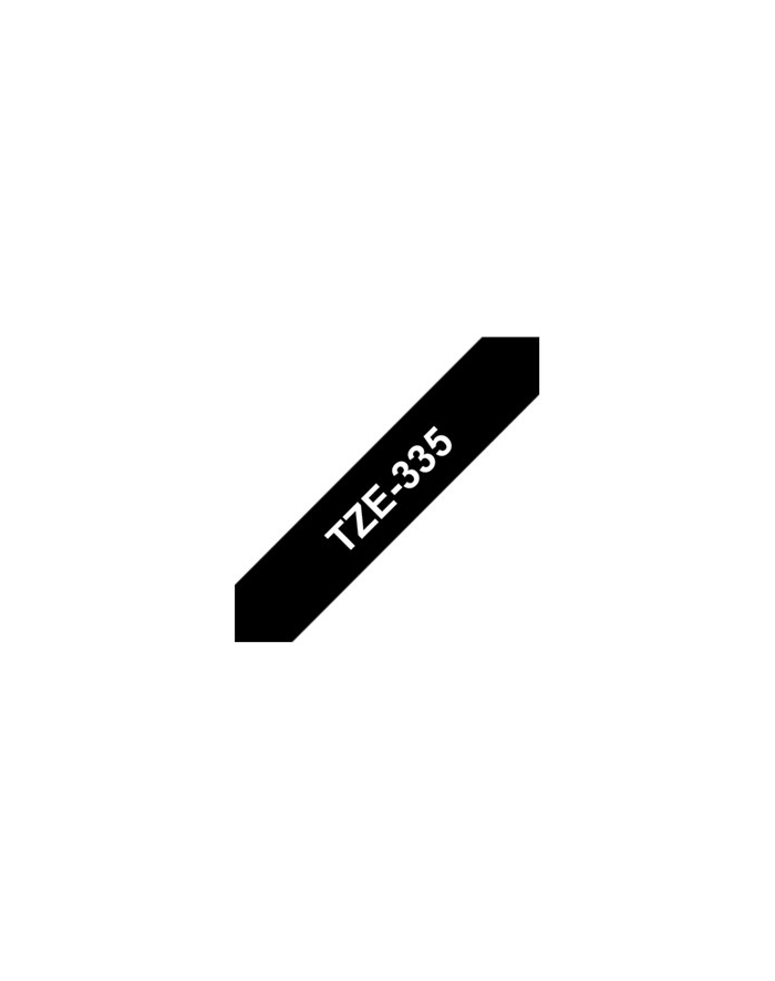 bczerwonyher TZE-335 LAMINATED TAPE 12MM 8M/WHITE ON BLACK główny