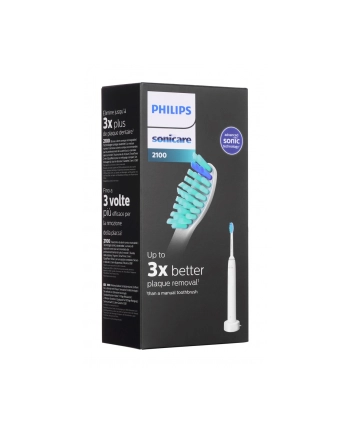 Philips | HX3651/13 Sonicare serii 2100 | Elektryczna szczoteczka do zębów | Akumulator | Dla dorosłych | Liczba główek szczoteczki w zestawie 1 | Liczba trybów szczotkowania zębów 1 | Biały nr 1