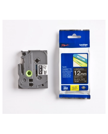 bczerwonyher TZE-335 LAMINATED TAPE 12MM 8M/WHITE ON BLACK nr 2