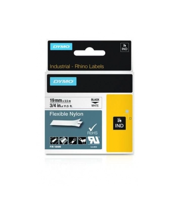 dymo RHINO TAPE NYLON 19MM/35M/BLACK ON WHITE