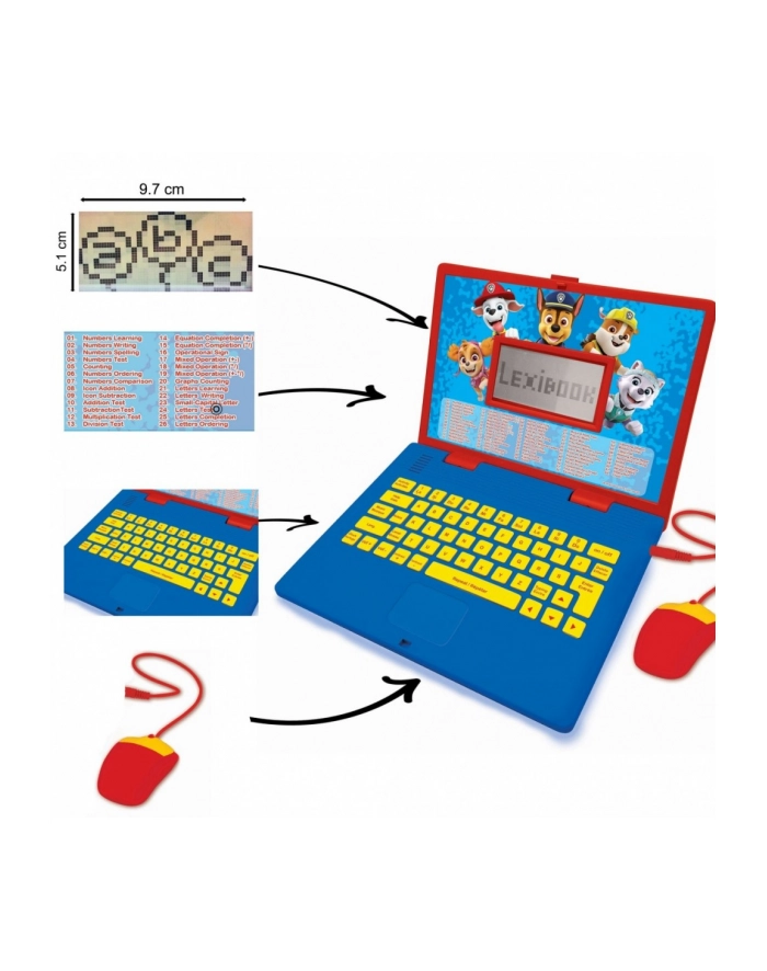 LEXIBOOK Psi Patrol laptop ed PL/EN/UKR JC598PAi21 główny