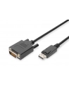 assmann Kabel DP/DVI-D (24+1) M/M z zatrzaskiem czarny 2m Displayport 1080p 60Hz FHD - nr 1