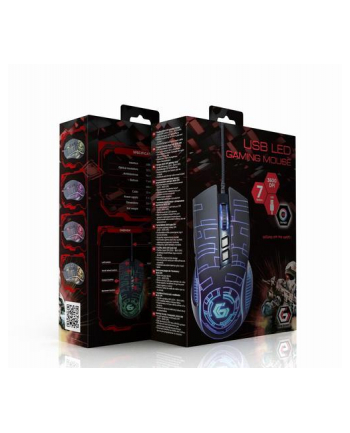 MOUSE USB OPTICAL GAMING/BLACK MUSG-RGB-01 GEMBIRD