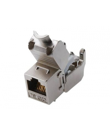 digitus Moduł (gniazdo) keystone RJ45 (8P8C) kat6A, STP, ekranowany, beznarzędziowy, stalowy