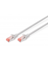 digitus Kabel krosowy (patch cord) RJ45-RJ45, kat6, S/FTP, AWG 27/7, LSOH, 15m, szary - nr 1