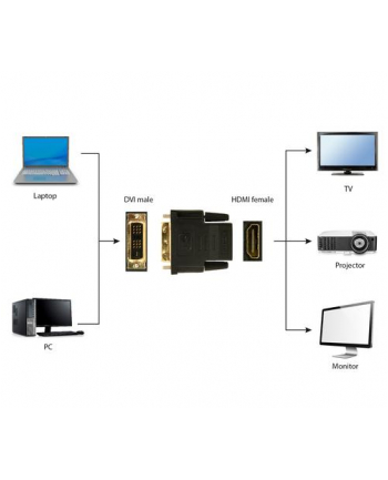 ADAPTER I / O HDMI TO DVI BULK A-HDMI-DVI-2 GEMBIRD nr 2