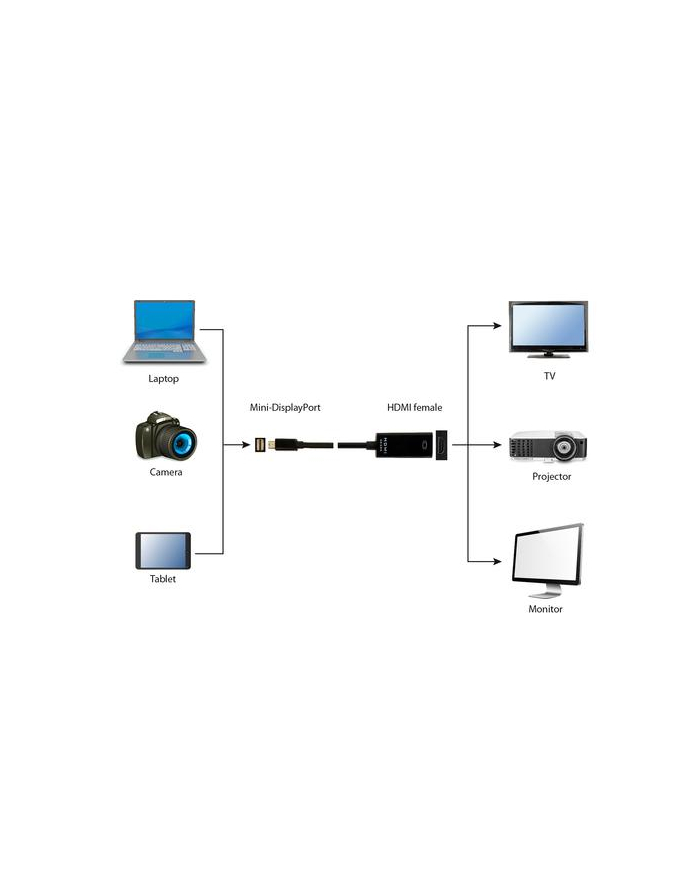 ADAPTER I / O MINI-DP TO HDMI 4K A-MDPM-HDMIF4K-01 GEMBIRD główny