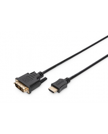 assmann Kabel adapter HDMI 14 High Speed 1080p60Hz FHD HDMI A/DVI-D (18+1) M/M czarny 3m