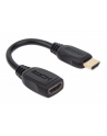 manhattan Przedłużacz Kabel HDMI-HDMI 20 M/F 20cm Ethernet 4K*60Hz - nr 2