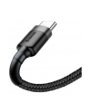 KABEL USB-A -'gt; USB-C Baseus Cafule CATKLF-AG1 50cm 3A QC 30 CZARNO-SZARY W NYLONOWYM OPLOCIE - nr 6