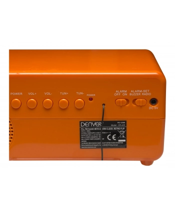 Radiobudzik retro Denver CR-425 pomarańczowy nr 2