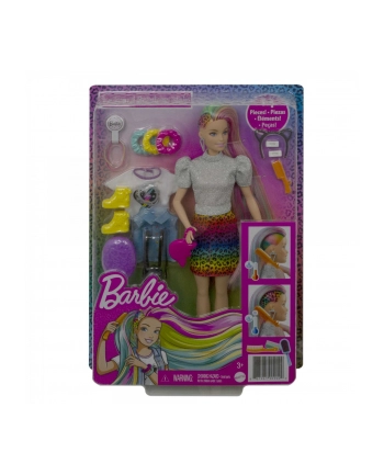 mattel BARBIE Fryzura Kolorowa Panterka Lalka GRN81 nr 2