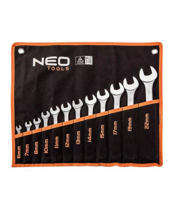 neo tools Klucze płasko-oczkowe 6-22 mm, zestaw 12 szt