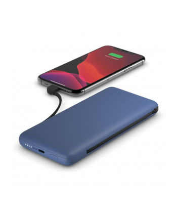 BELKIN POWER BANK 10K INC USB-C/AND LIGHTNING CABLES BLUE