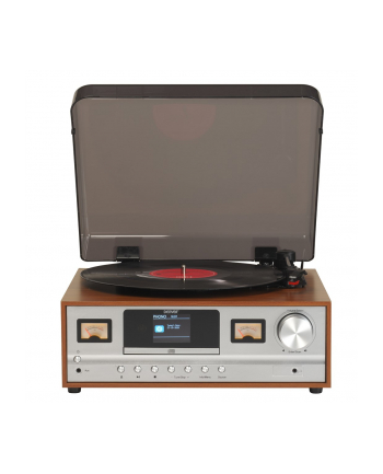 Retro wieża stereo Denver MRD-52 z gramofonem light wood