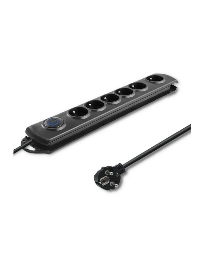 Listwa przeciwprzepięciowa Qoltec 6 gniazd (3,0m) czarna główny