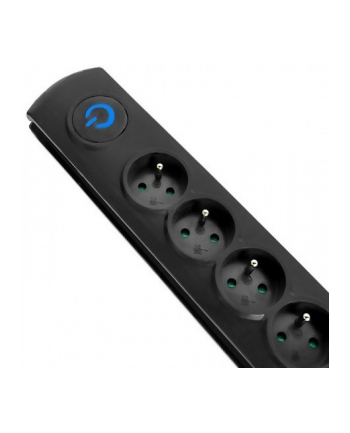 Listwa przeciwprzepięciowa Qoltec 8 gniazd 3m (czarna) nr 1