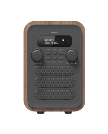 Radio retro DAB+/FM Denver DAB-48 drewno+szary front nr 2