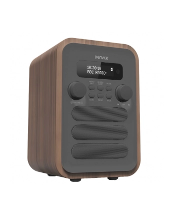 Radio retro DAB+/FM Denver DAB-48 drewno+szary front nr 1