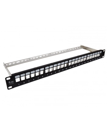 a-lan Patch panel pusty 19''; MODULARNYny 24 porty 1U z podporą, niewyposażony ALANTEC