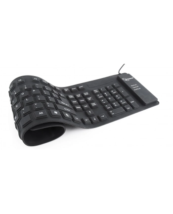 KLAWIATURA FLEXIBLE USB/PS2 ENG BLACK KB-109F-B GEMBIRD