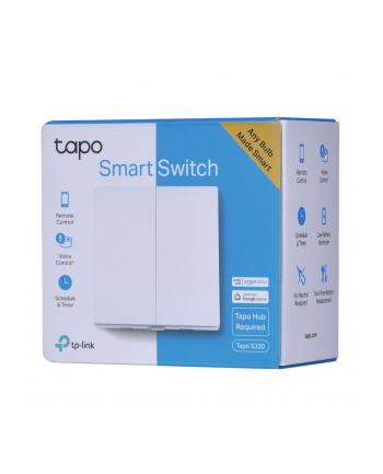 Wyłącznik światła Smart Wifi TP-Link Tapo S220, jednobiegunowy, podw'amp;oacute;jny (biały)