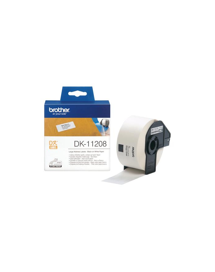 bczerwonyher DK SINGLE LABLE ROLLS/F/ QL-500/550 400PCS/RL 38X90MM główny