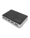 digitus HUB 10-portowy USB 20 HighSpeedaktywny, czarno-srebrny - nr 3