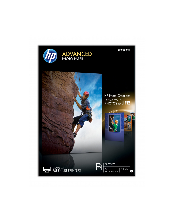 Papier Advanced foto Błyszczący 250g A4 25arkuszy Q5456A główny