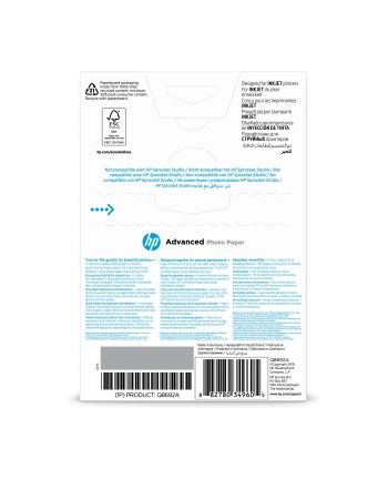 Papier Advanced foto Błyszczący bez marginesów 250g A6 100arkuszy Q8692A nr 2