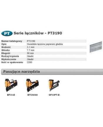 BOSTITCH GWOŹDZIE PT 33` 3,1 x 90mm 2200 szt nr 1