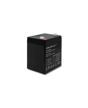 Qoltec Akumulator AGM  | 12V | 45Ah | Bezobsługowy | Wydajny | LongLife | do UPS, wagi, kasy nr 1
