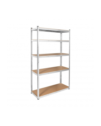 Regał metalowy magazynowy 205x120x45 srebrny Rebel