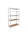 Regał metalowy magazynowy 205x120x45 srebrny Rebel - nr 1